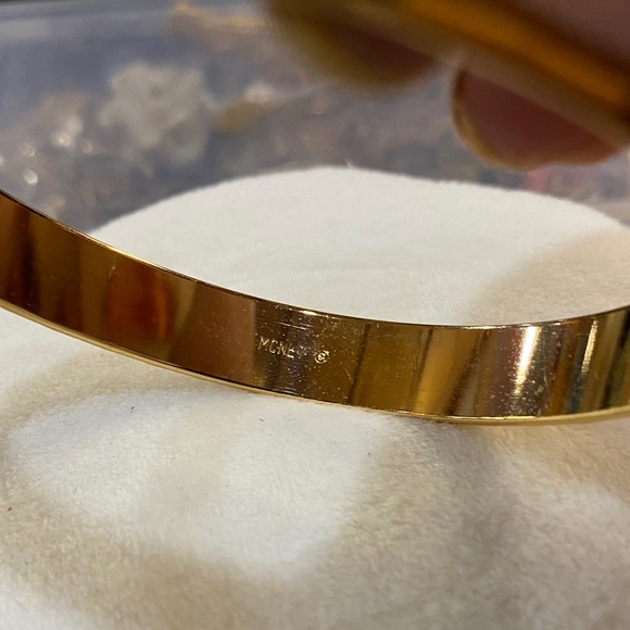 Vintage Monet Gold Bangle Bracelet - Picture 3 of 3